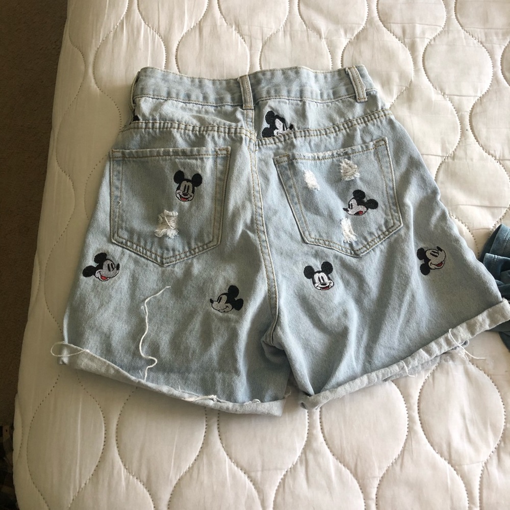 Mikey mouse high waisted shorts